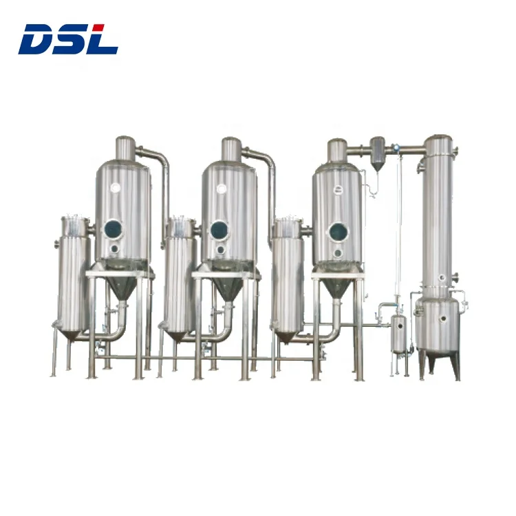 Triple-effect Multi effect falling film evaporator  industrial evaporator SS304 316L