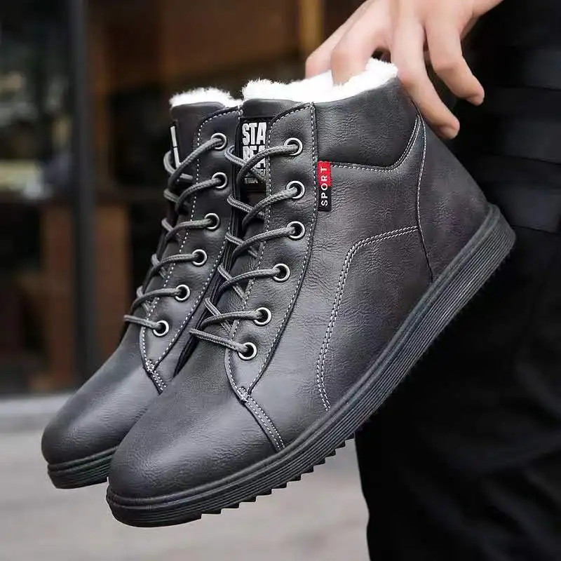 Winter snow boots waterproof Fashionable High Quality work boots leather boots