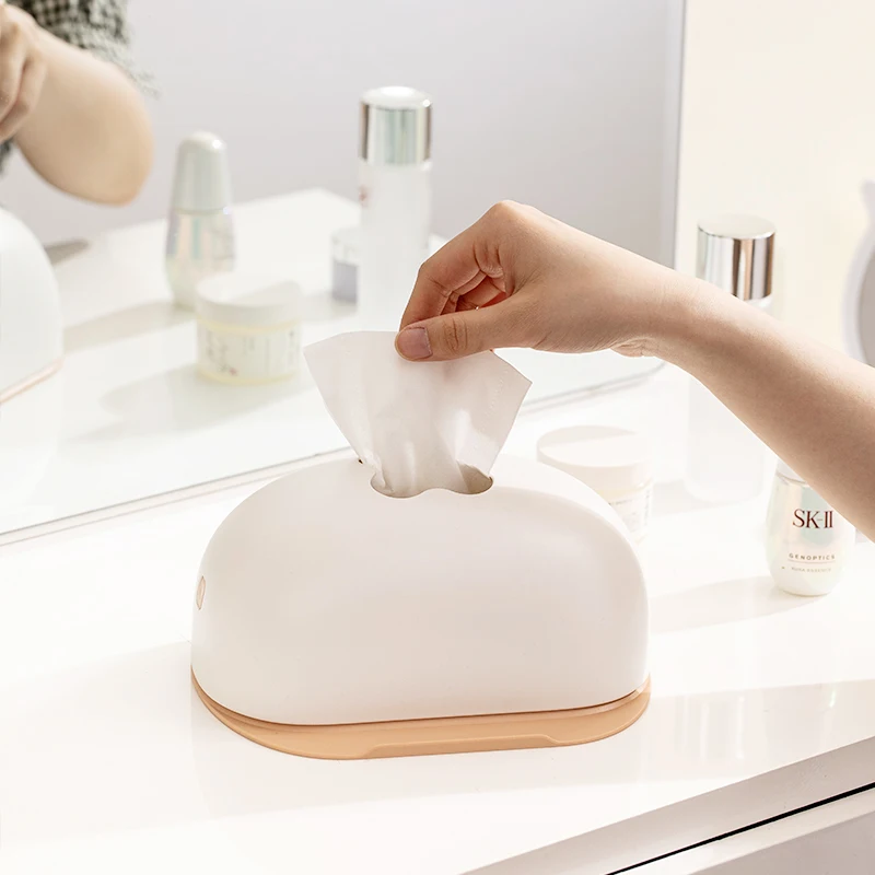 Multifunctional and practical green ABS material bread shape plastic tissue box organizer for home