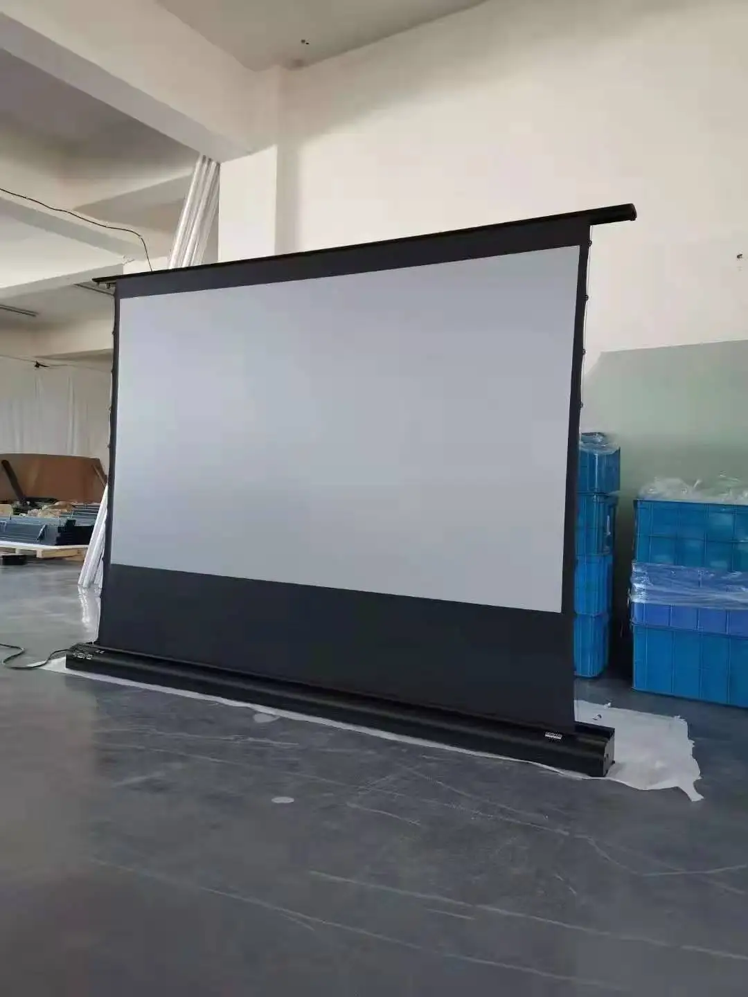 TELON 120 inch Motorized floor up  Projector Screen Integrated Cabinet for 4K/8K UST Laser Projection Screen