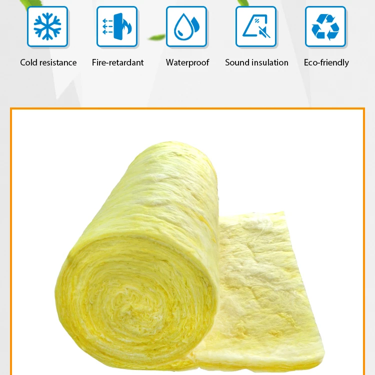 Glass wool blanket for Insulation Building Material 50mm thickness R2.0 Thermal Insulation