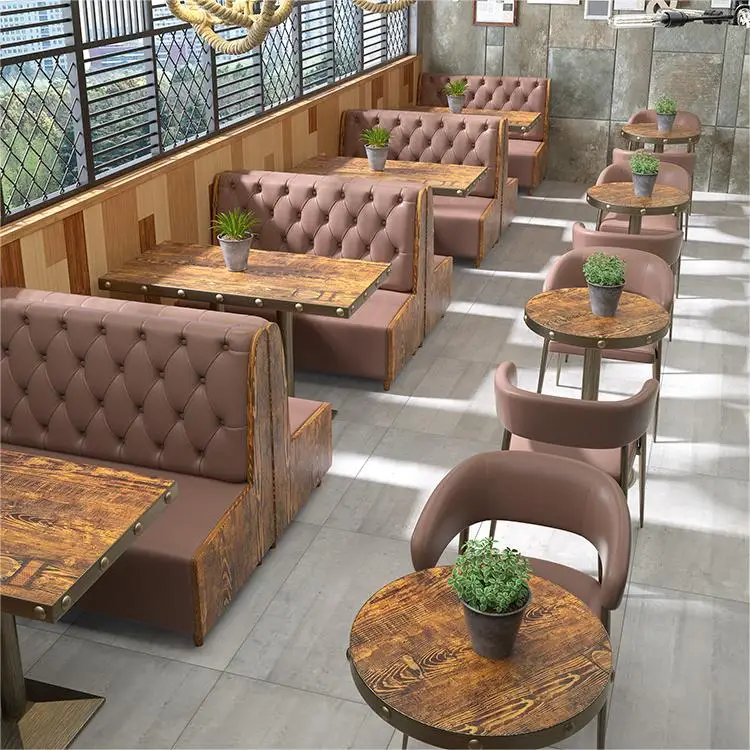 Modern Cafe Table And Chairs Coffee Shop restaurant Furniture Kursi Sets For Sale