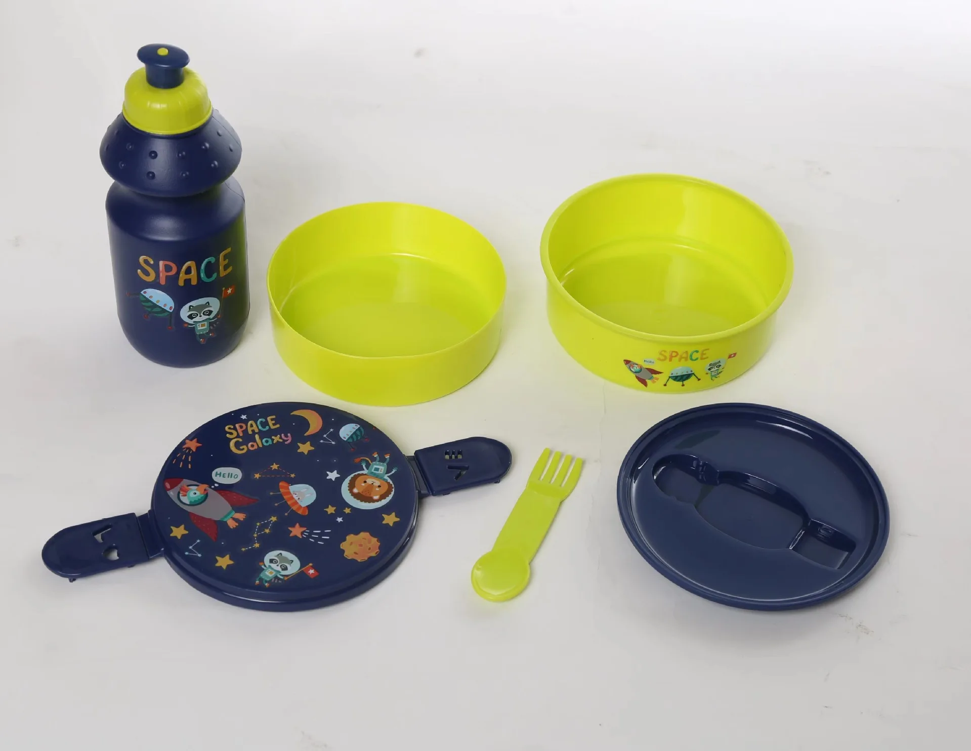 Factory Cheap Kid Children Cartoon Lunch Box Set Cute Bottle