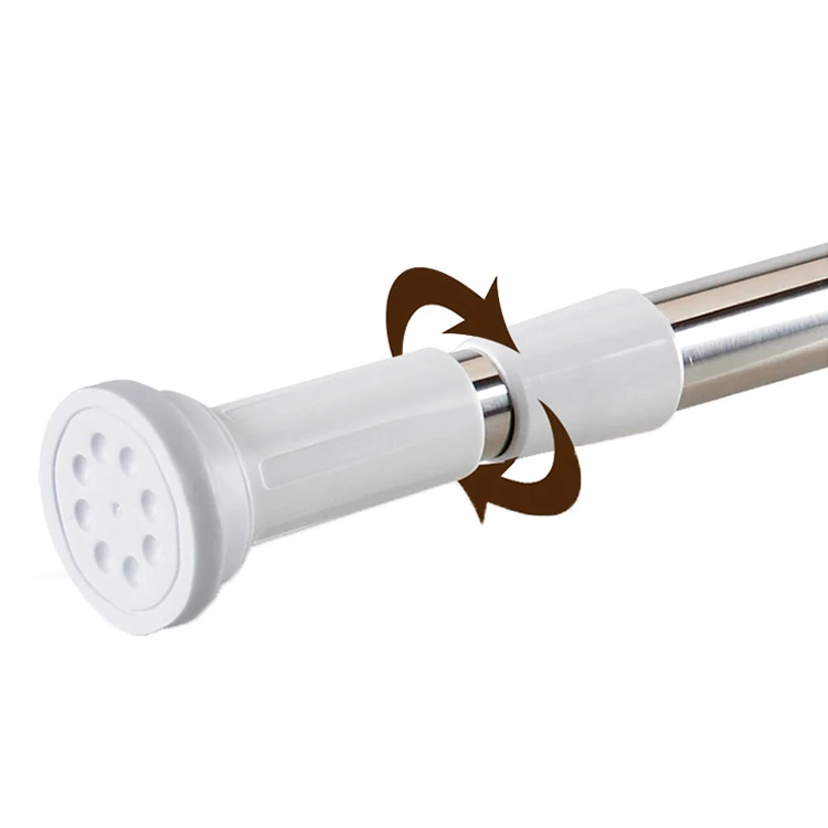 shower curtain rod  strong hold without drilling, pull curtain rod,stainless steel  never collapse for bathroom, kitchen