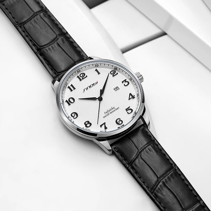 Sinobi чистые высококачественные мужские кварцевые часы на заказ montre homme