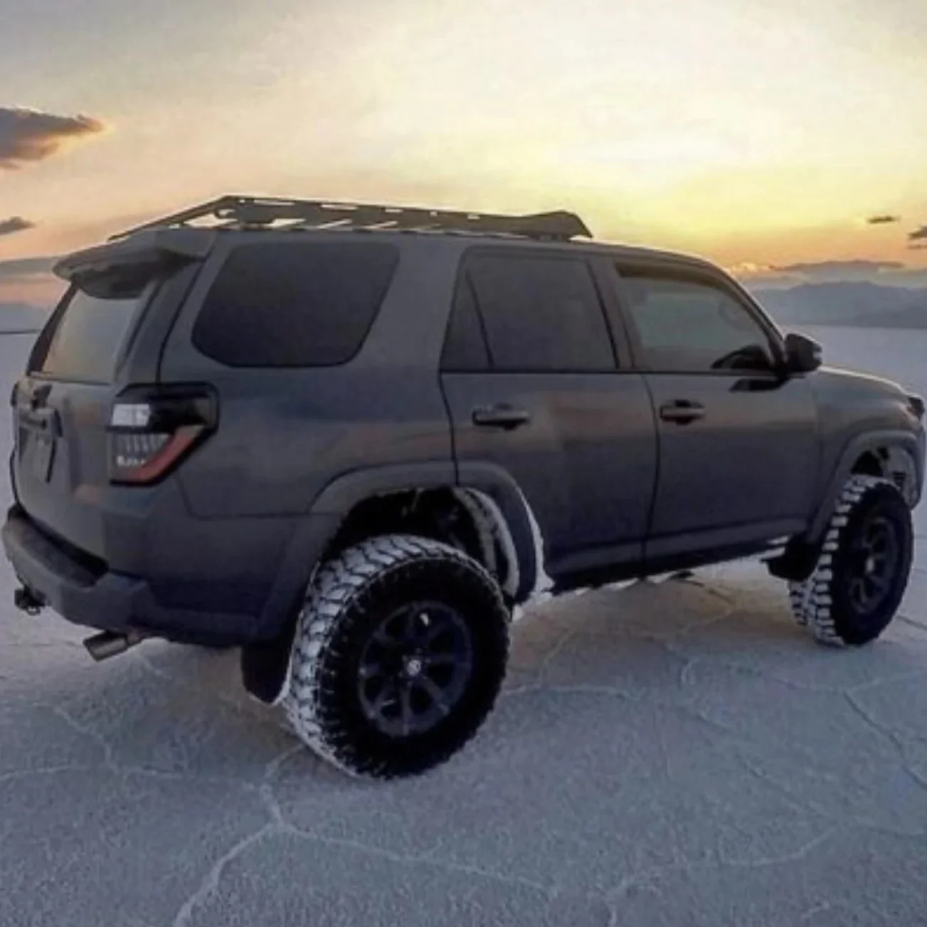 Spedking 2010-2022 Hot Sales Black Aluminum With Cross Bar Roof Rack for 5th Gen TOYOTA 4RUNNER Roof Rack