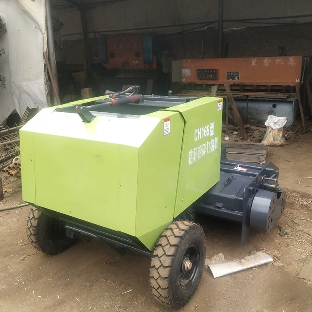Small Farm Semi Automatic Baler Machine Corn Straw Grass Maize Silage Baler Machine For Sale