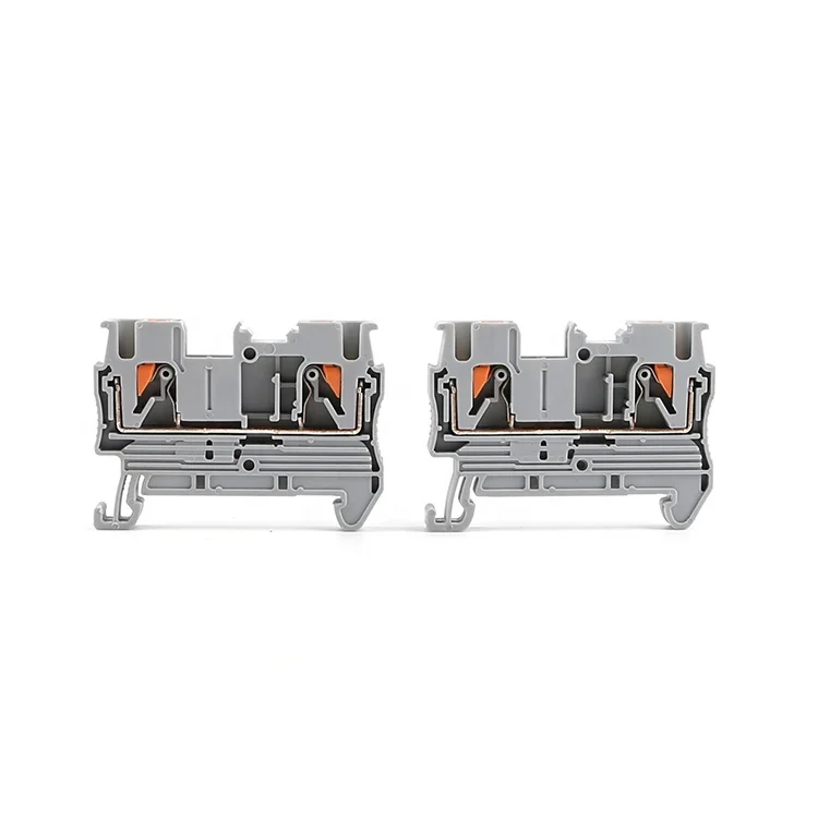 PT 2.5 Installation Screwless Pluggable Quick Wire Connector Mount Electrical Push in Spring Cage Din Rail Terminal Blocks