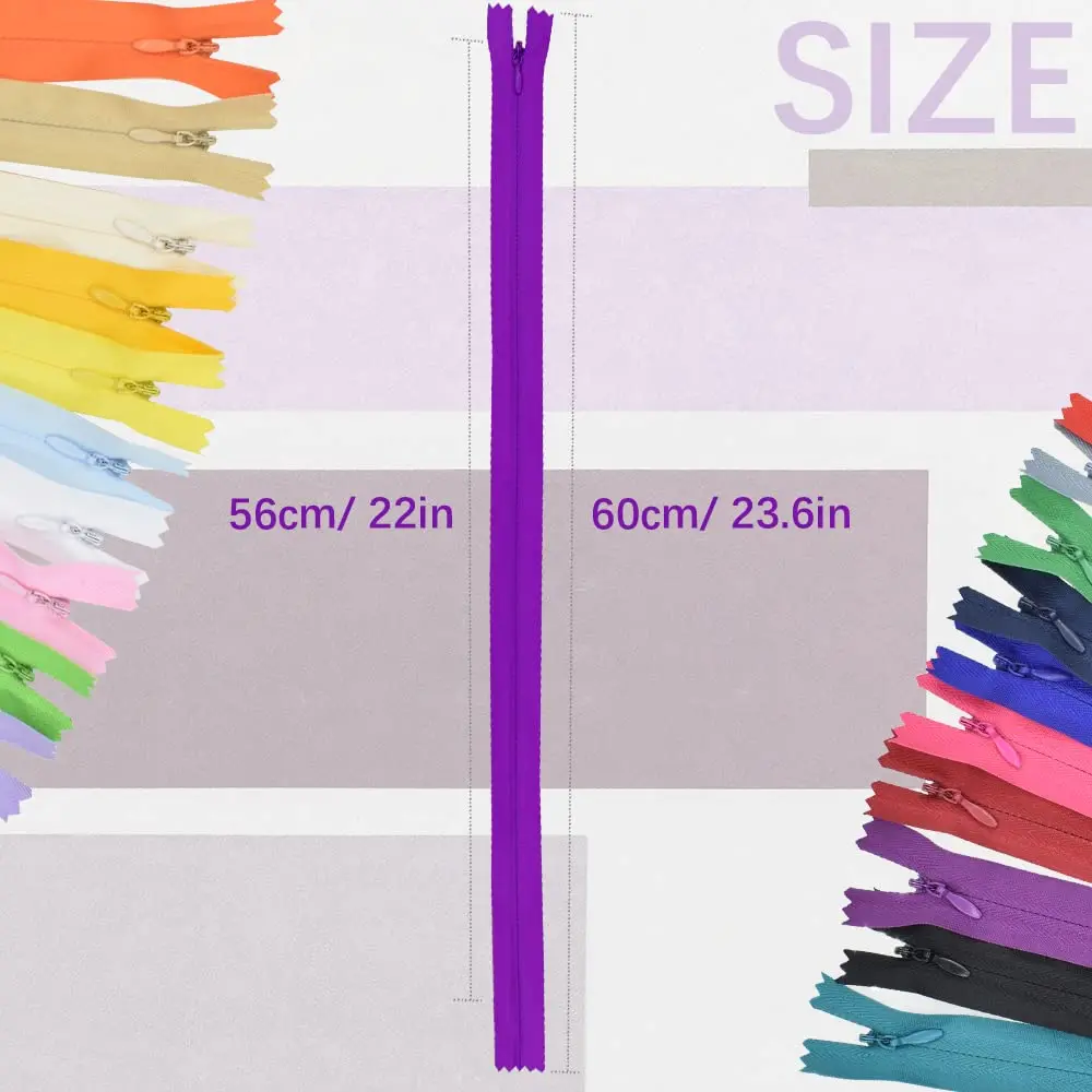 2# 3# INVISIBLE Cremallera invisible zipper with hidden teeth Suitable for stuffed toys skirts invisible zipper