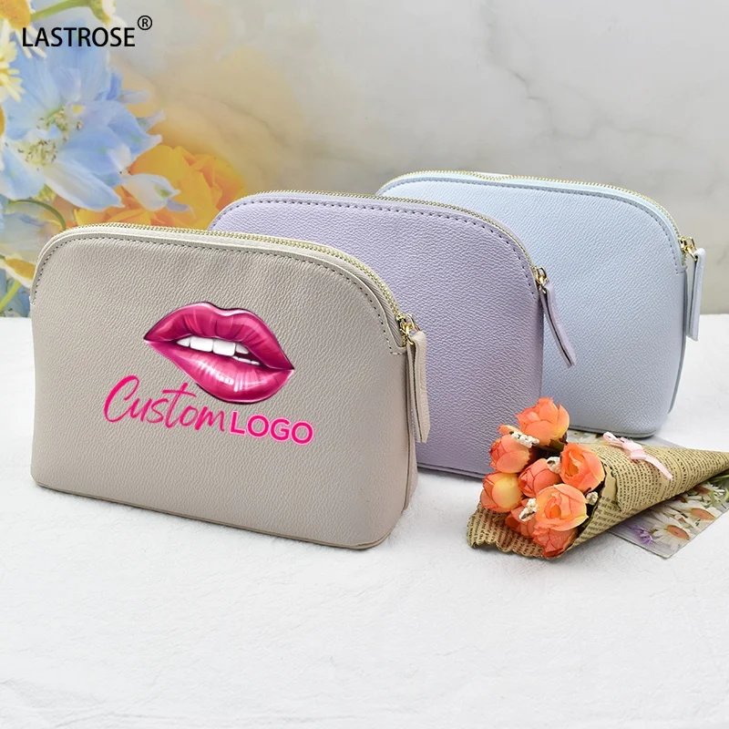 New Makeup Bag High-end Texture Leather Clutch Bag Portable Storage Makeup Cosmetic Vanity Bags