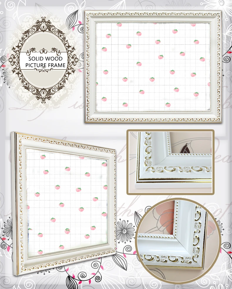 Classic Style Ornate Antique European style Solid Pine Wood Carving Vintage Gold Photo Pictures Frame