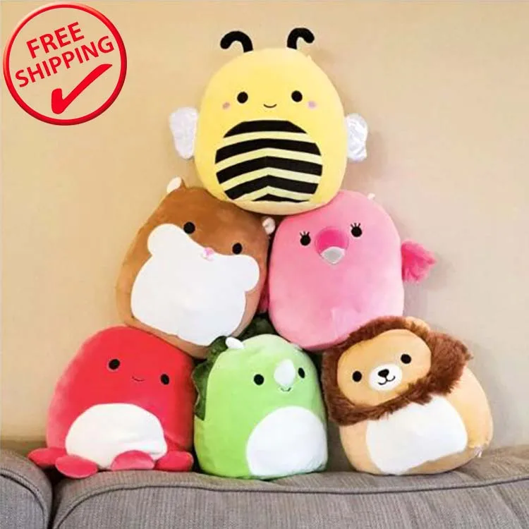 20cm Kawaii squishmallow Plush Toy Soft Pillow Cute Dinosaur Owl Stuffed Animals Plushie Baby Toys Children Gift