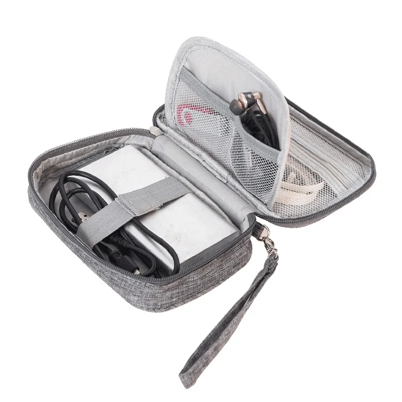 Multifunctional travel digital cable storage bag lightweight waterproof travel electronic accessories organizer pouch