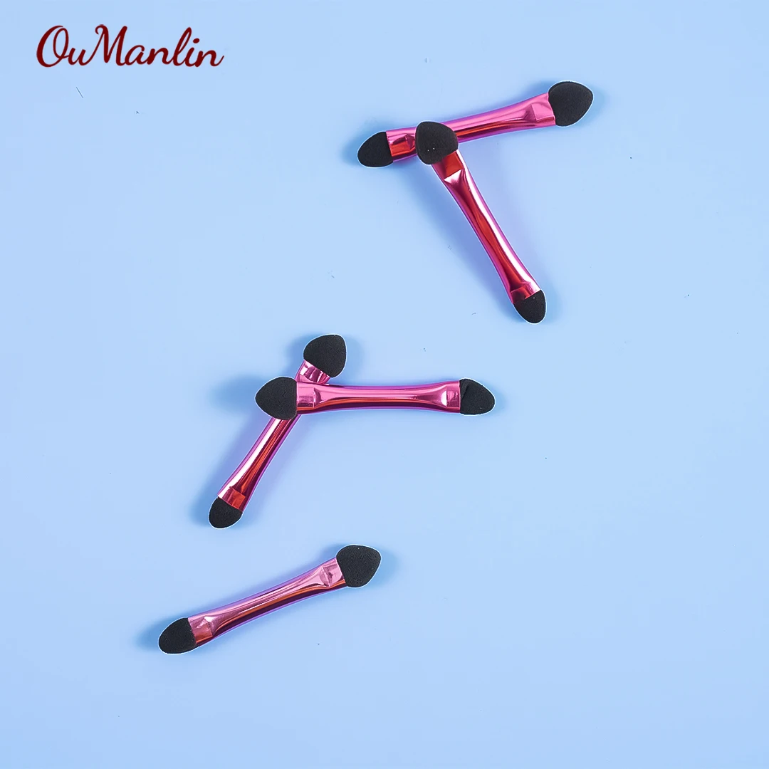 OumanLin Private Label Disposable Double Side Face Eyeshadow Applicator Wand Makeup Sponge Brush Applicator