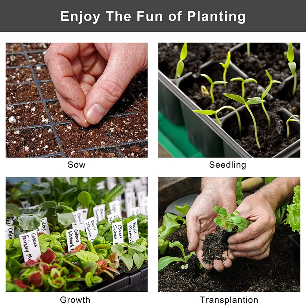 32 50 70 100 128 Holes Cell Starter Tray Mirogreen Farms Gardening Germination Seedling Trays With Drain Holes Reusable