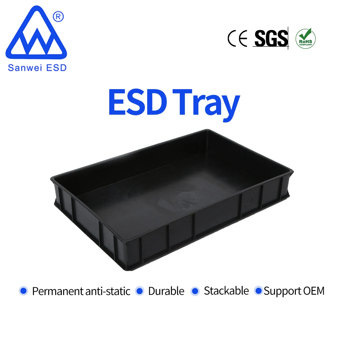 3W-9805113, индивидуальные Антистатические устройства ESD, большой пластиковый лоток для хранения, лоток/коробка/контейнер печатной платы