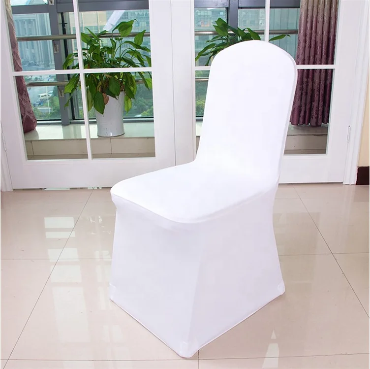 Wholesale Cheap Stretch Banquet Wedding Decoration White Spandex Chair Cover