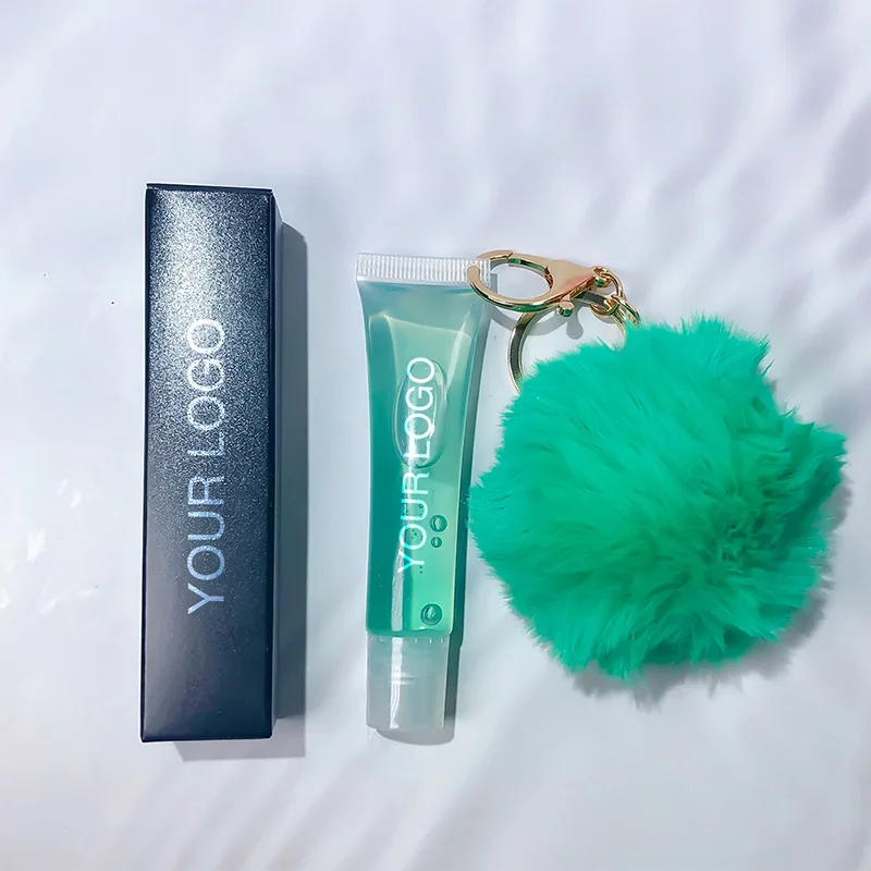 Private Label Fruit Moisturising Clear Lip Gloss Transparent Tube Base Mini Keychain Tubes Lip Gloss Moist