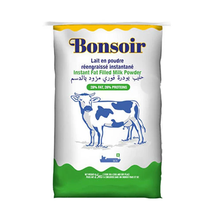 25 KG PER BAG 20FT 620 BAGS INSTANT FAT FILLED BONSOIR INSTANT FAT FILLED MILK POWDER -  VEGETABLE VITAMINES