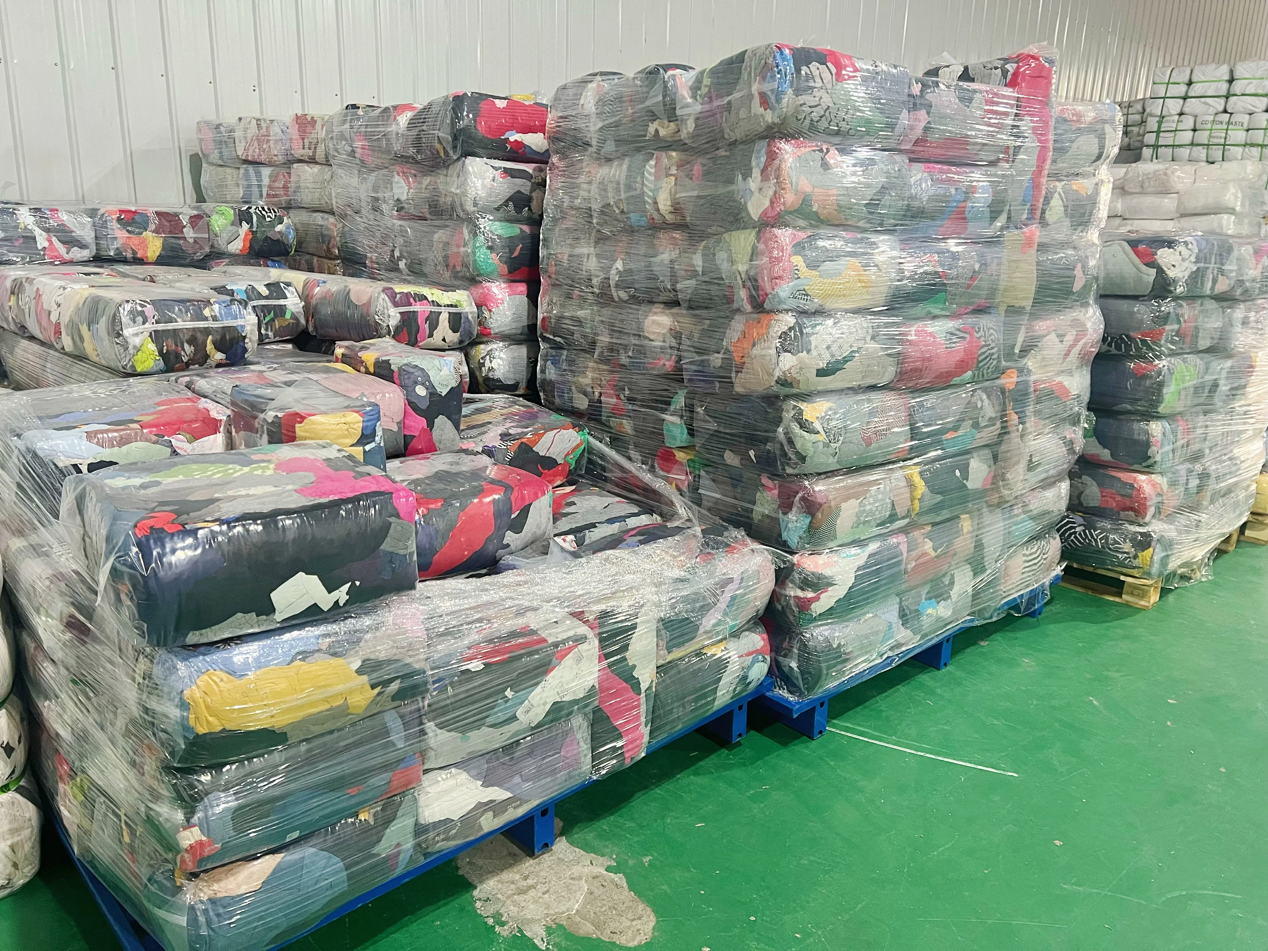 Hosiery White Industrial Cotton Rags Mixed Dark Colored t shirt Rags 100% cotton waste wiping rags for Cleaning