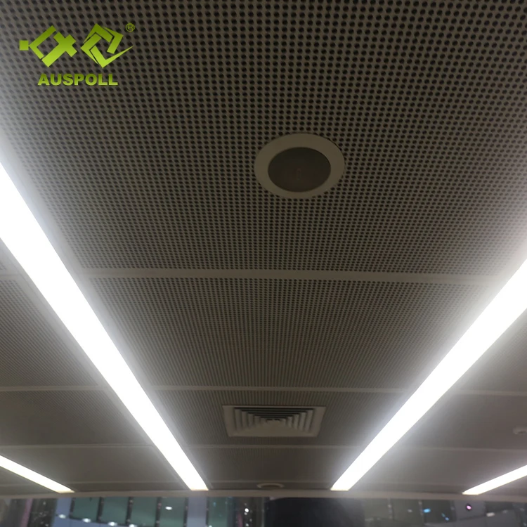 
Soundproof Waterproof Perforated Aluminum Clip-in Metal False Ceiling for Office 