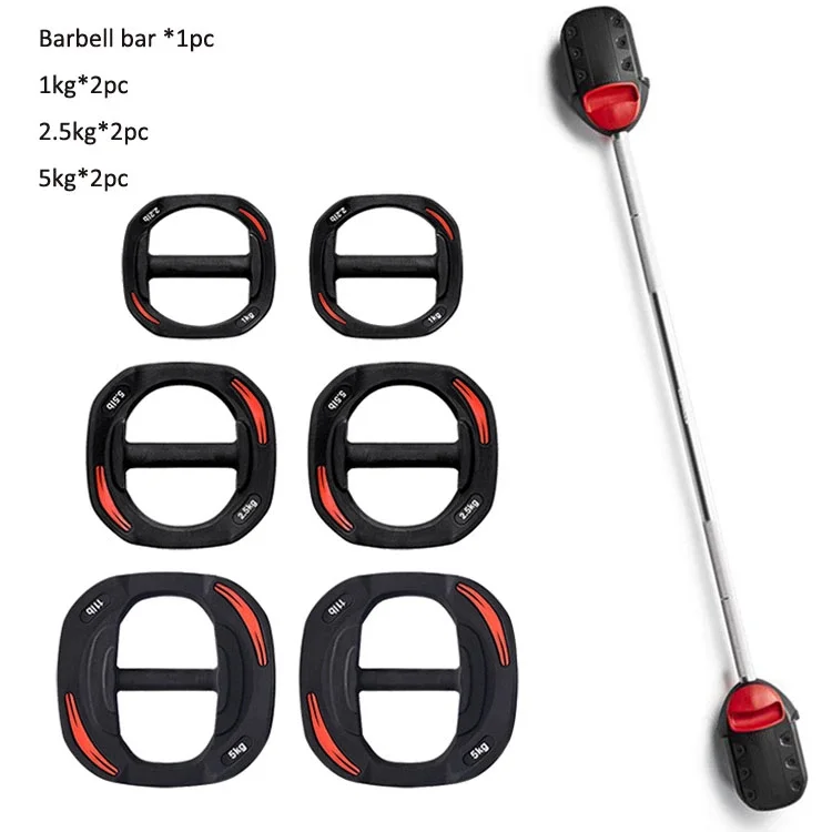 Fitness Equipment Gym Weightlifting Barbell Set Home Adjustable 20KG Dumbbell Barbell Bar