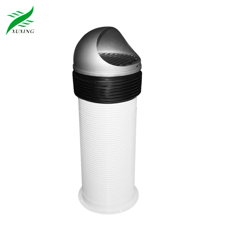 Exhaust Air Through Wall Pipe With Stainless Steel Air Vent Cap And Filter For Ventilation