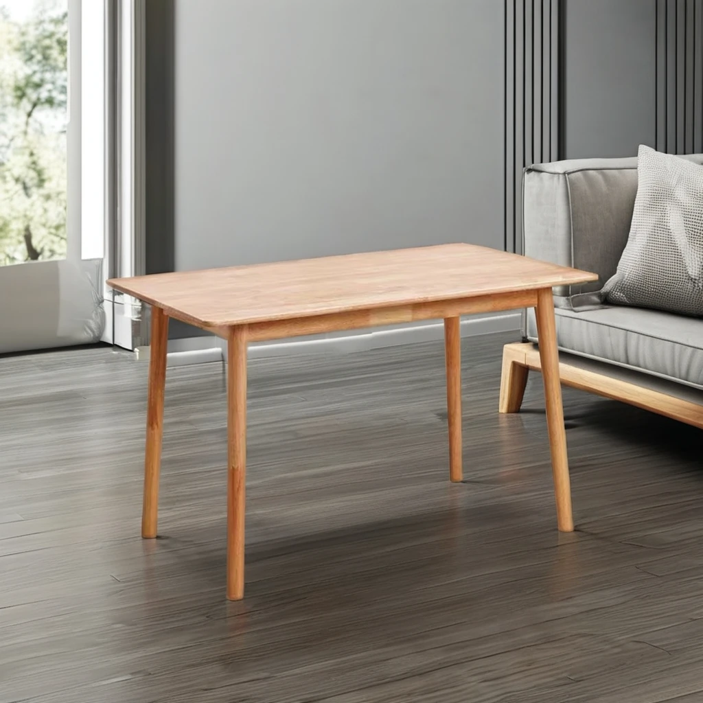 Fast Food Dining Table Modern Simple Home Rectangular Oak Dining Table Solid Wooden Restaurant Dining Table