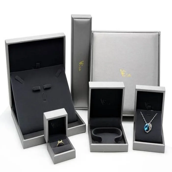 Hot Sale Clear Top Special Paper Small Clear Red Velvet Jewelry Box Luxury Silver Metal Sliding Lock Jewelry Box With Ribbon