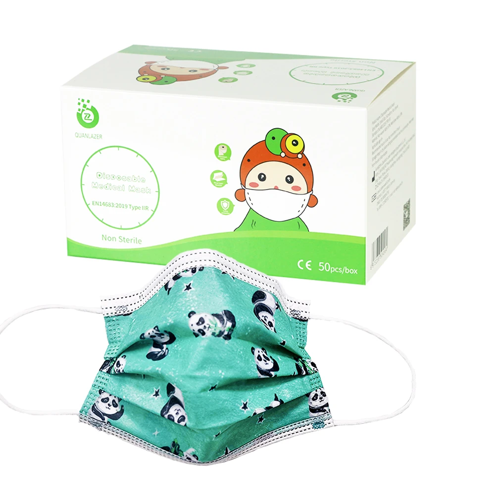 Kid Face Mask 3 Ply Cute Disposable Children Mask Ear Loop Cartoon Mask Children  Class II 14*9cm