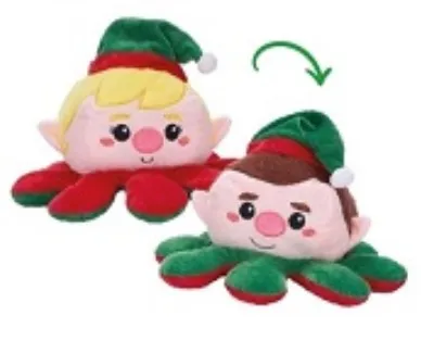 Wholesale Christmas Plush Toy Hot Plush Santa Elk Christmas Pillows 20cm Reversible Plush Toys for Kids Gift