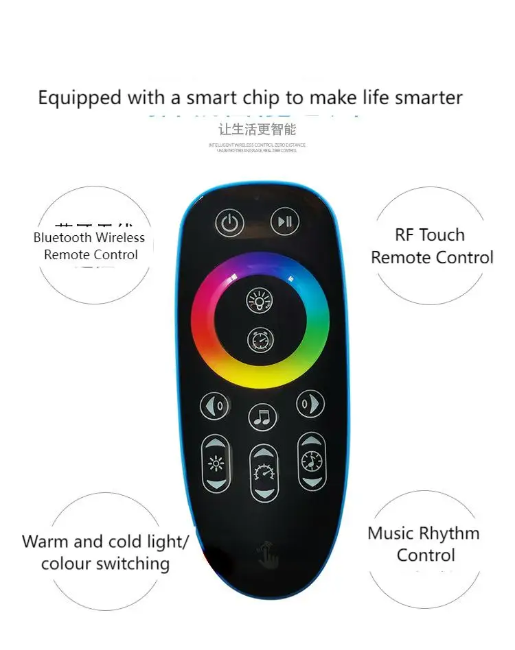 RGBW контроллер Bluetooth Magic RGBCW мини-музыкальный Диммер с радиочастотным пультом дистанционного управления