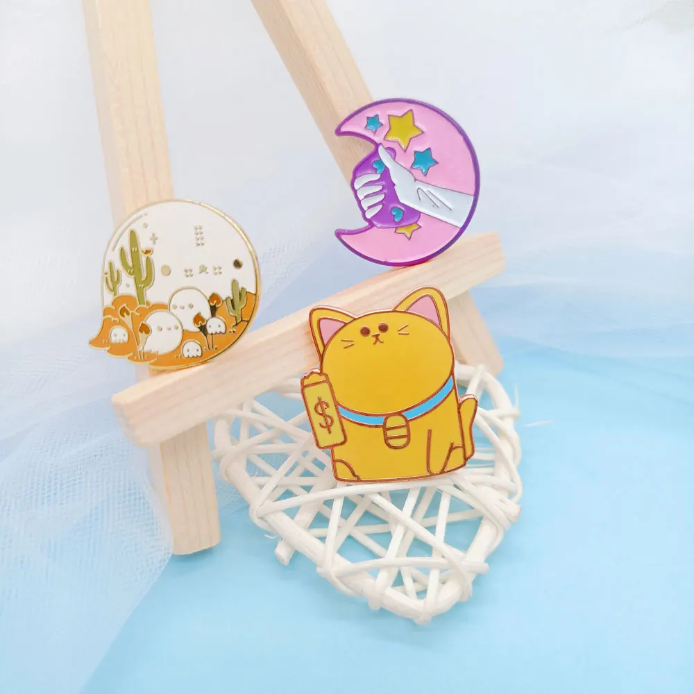 No Minimum Metal Cartoon Anime Pins Custom Wholesale Pines Lapel Pins Hard Enamel Hat Pin