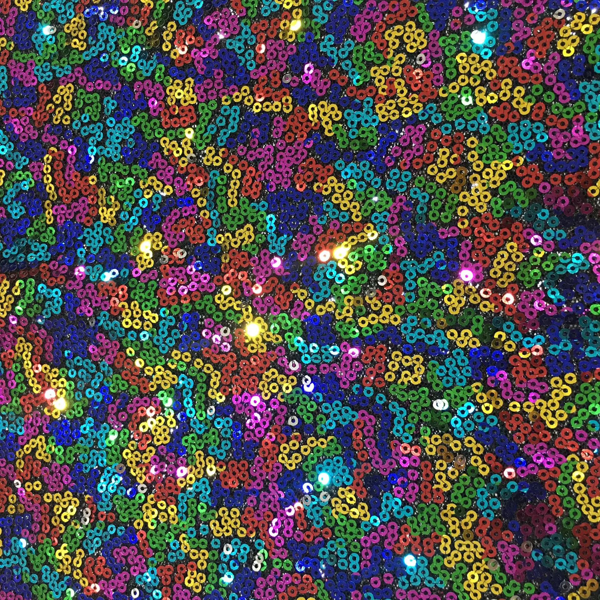 Wholesale Fashion 3MM Sequin Mesh Fabrics Glitter Embroidery Luxury Sequence Lace Sequin Fabrics