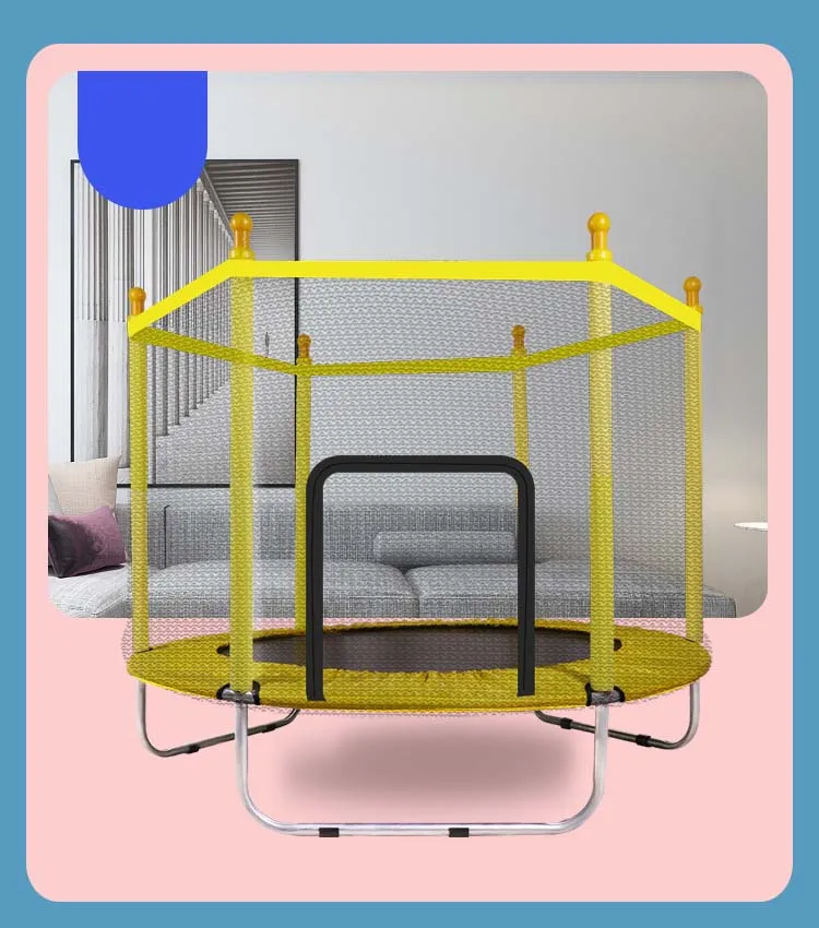 Fast Delivery Competitive Price Children Solid Color Trampoline Jumping Bed Children Trampoline With Net