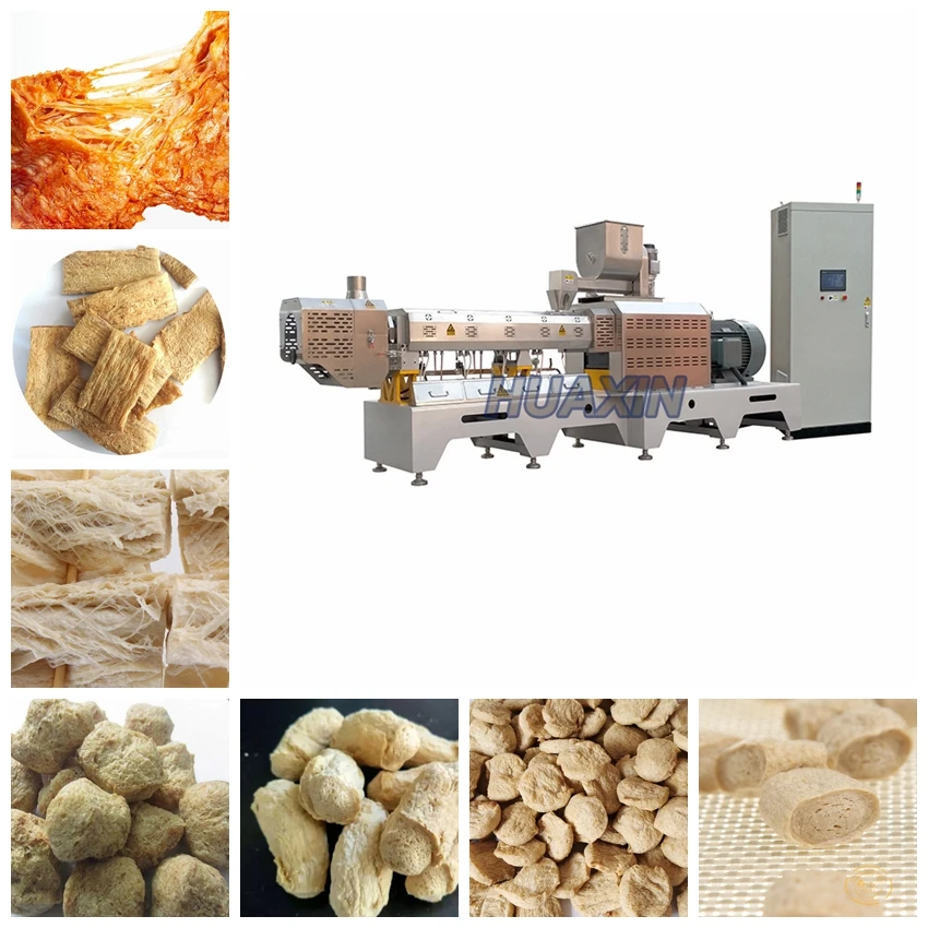 Peanut Textured Vegetable Soybean Protein Nuggets Food Process Making Machine Plant Maker