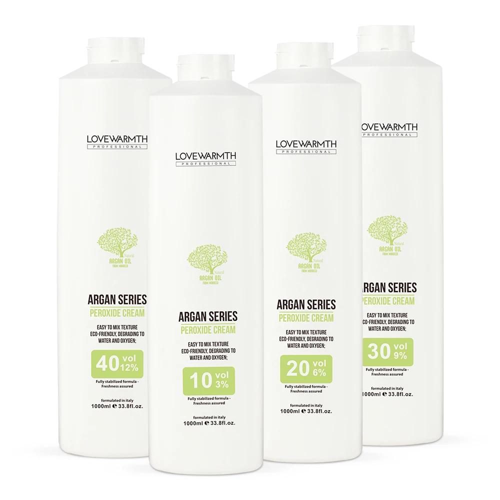 Easy to mix texture hair developer 3%/6%/9%12% argan series oxidant  hair peroxide cream for salon or home use