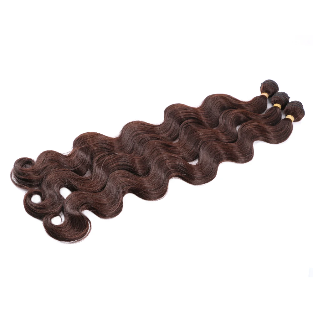 26 Inch Long Synthetic Body Wave Hair Bundles Ombre Blonde Hair Weaving Loose Deep Hair Extension