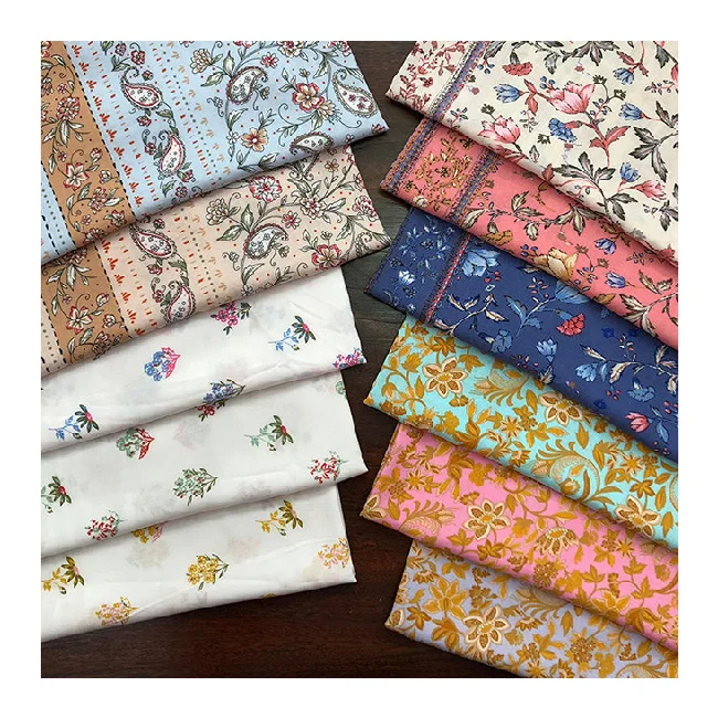 Boho Style modal tissus floral print 100% Rayon viscose challis Print fabric for dresses now trending