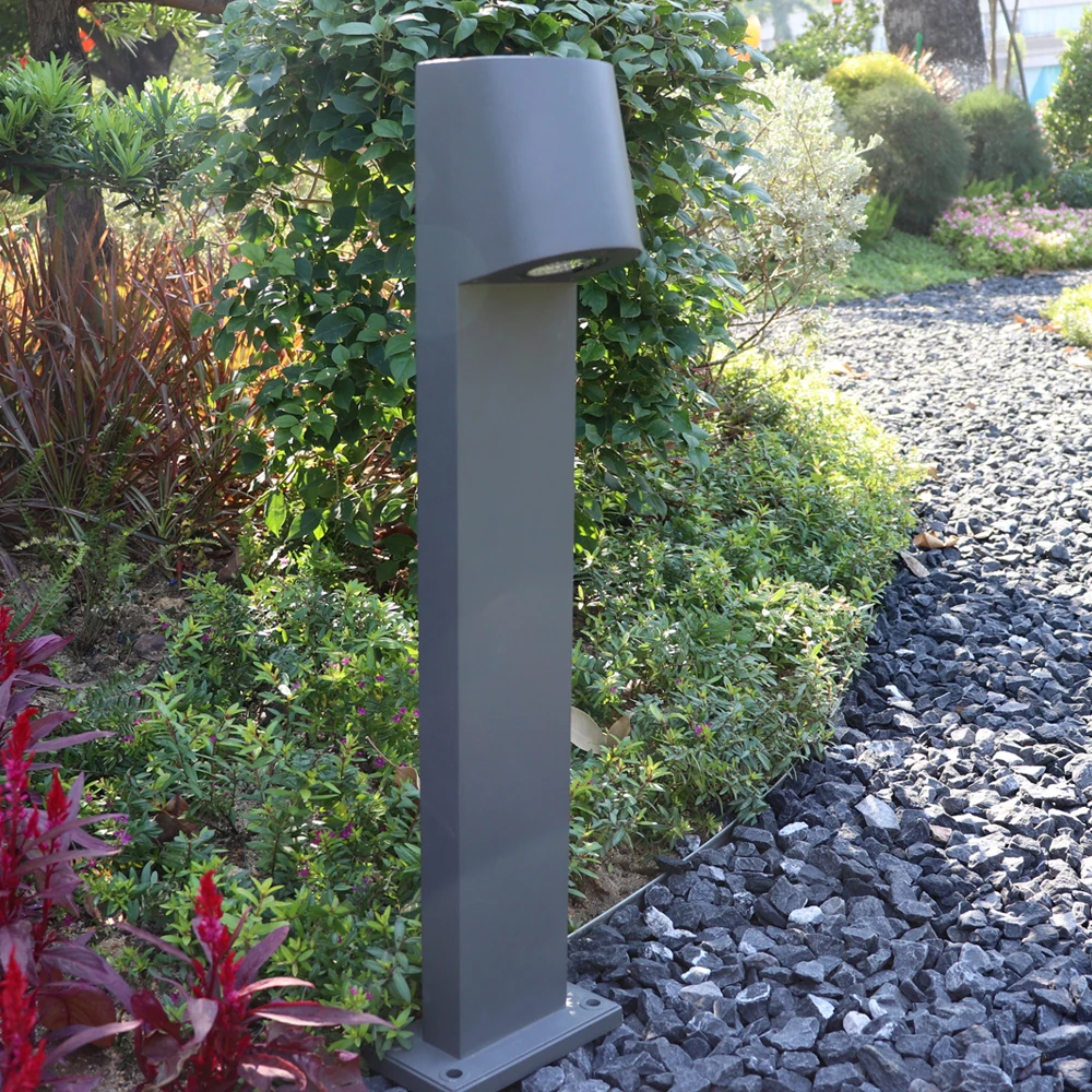 60CM downward lighting sand black warm white led garden bollard lawn light