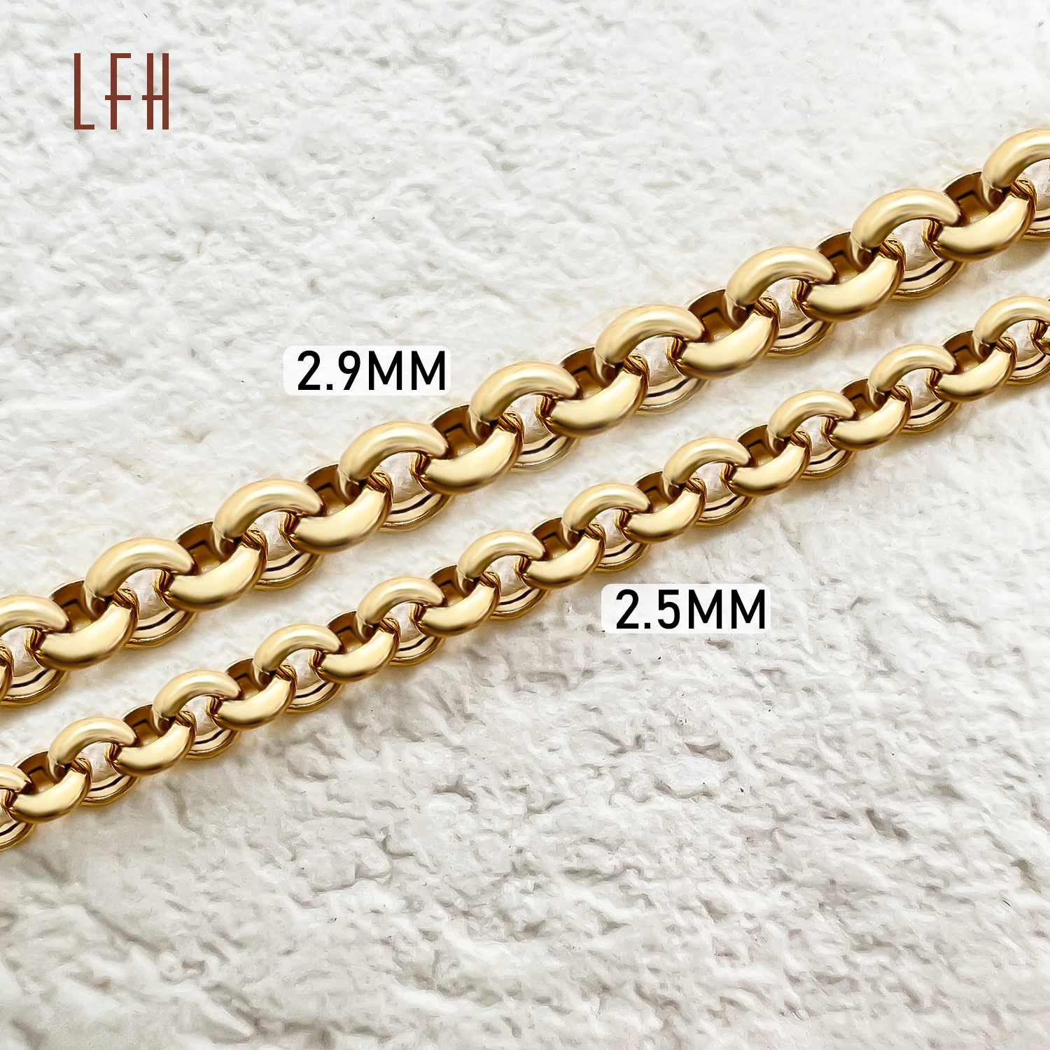 Customized Necklaces 18K Gold Cuban Link Chain Classic Gold Engagement Ring 18 Karat Solid Gold Oyster Link Chain