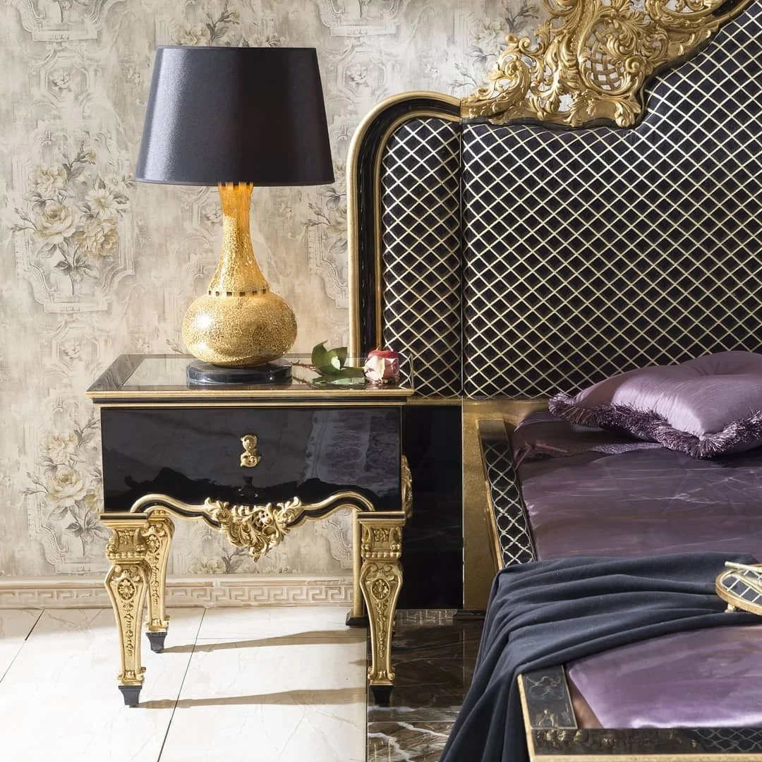 European Modern Style Bedroom Furniture Set Beautiful Luxury Wooden Bedroom Set