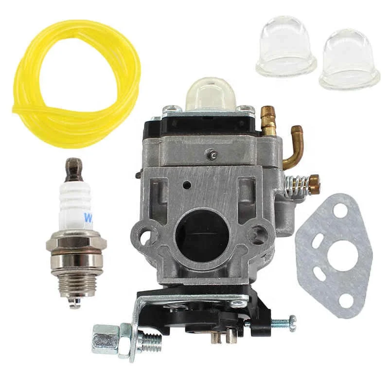 Carburetor Fuel Line Primer Bulbs Spark Plug Kit 10mm for Weedeater 1E34F 1E36F TU26 TL26 Brush Cutter 26cc Engine Tools Parts