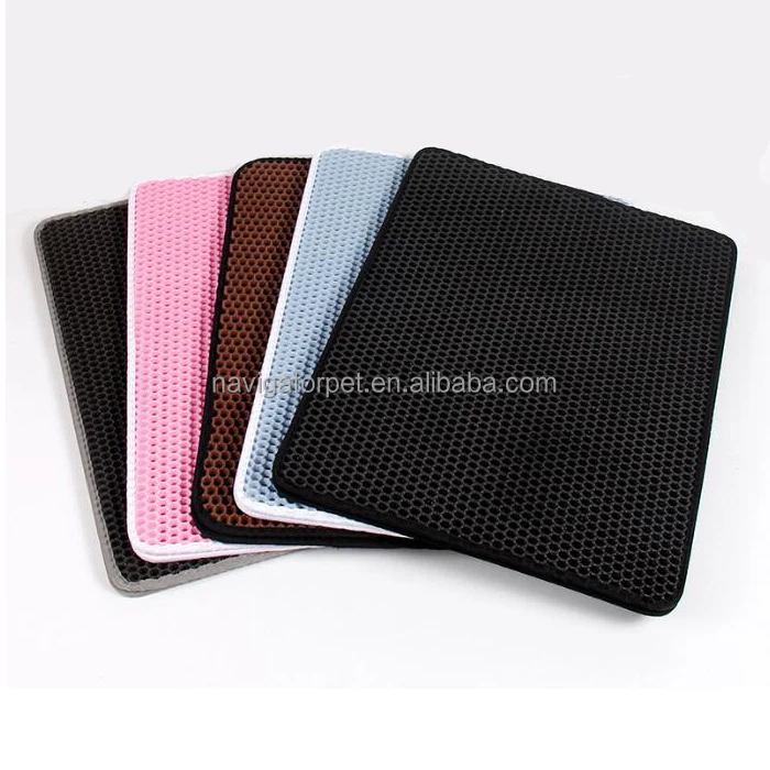 Durable Double Layer Waterproof honeycomb design EVA Pet Cat Litter Mat