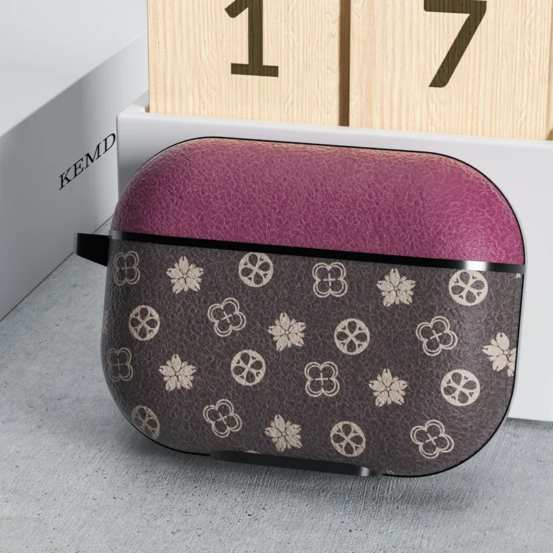 
2020 Protective Luxury Brand Pu Leather Soft Cover Leather For Airpods Case 