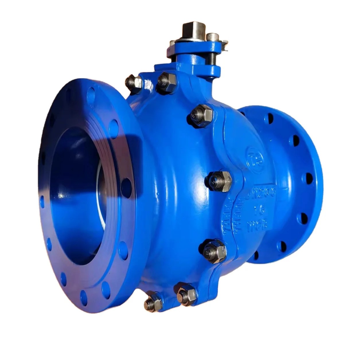 2023 WESDOM 2pc high Platform flanged wcb ball valve / DIN Flange Type ball valve WCB / ASTM A216 WCB Flanged Ball Valve PN16