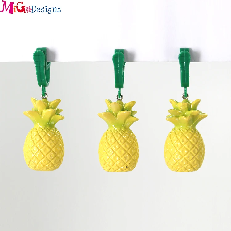 
Plastic Pineapple Fruit Style 4-6Pcs Set Hanging Tablecloths Weights Clamps Clips Pendant For Outdoor 