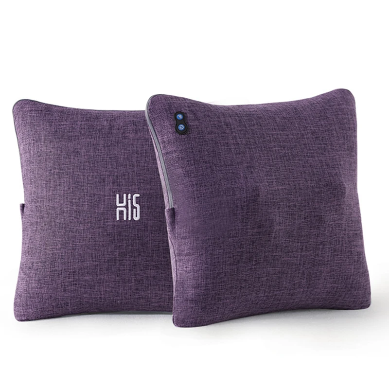 Hi5 Bravo Portable Cordless Massage Cushion with Auto Vibration Small Travel Massage Electric Deep Pillow Massager Neck