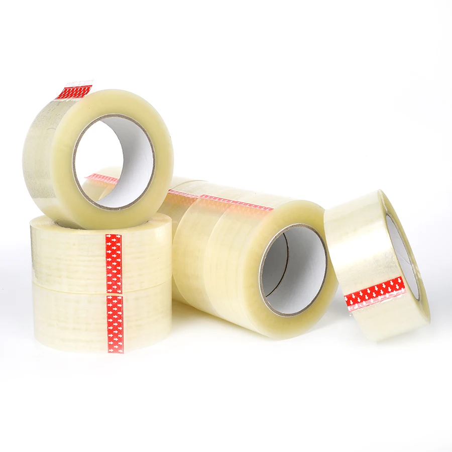 Custom heavy duty Clear Opp bopp adhesive shipping packing tape roll waterproof transparent sealing