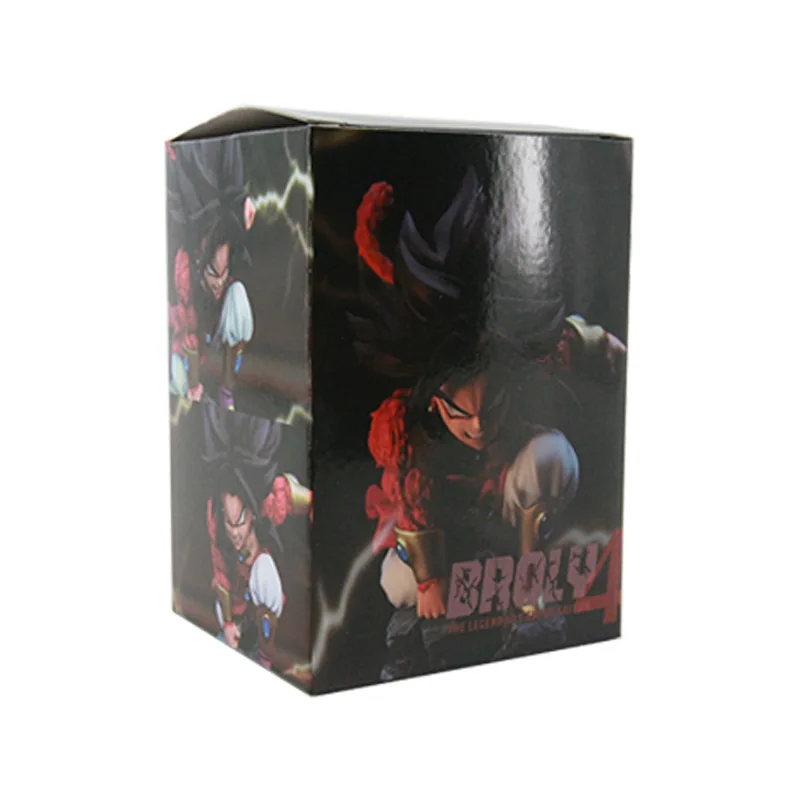 Hot Sale Dragons Ball Saiyans Super Four Kneeling Broly Figure Box Battle Form Doll Model Tabletop Ornament